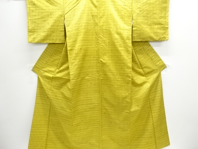 JAPANESE KIMONO / TSUMUGI / WOVEN GRID